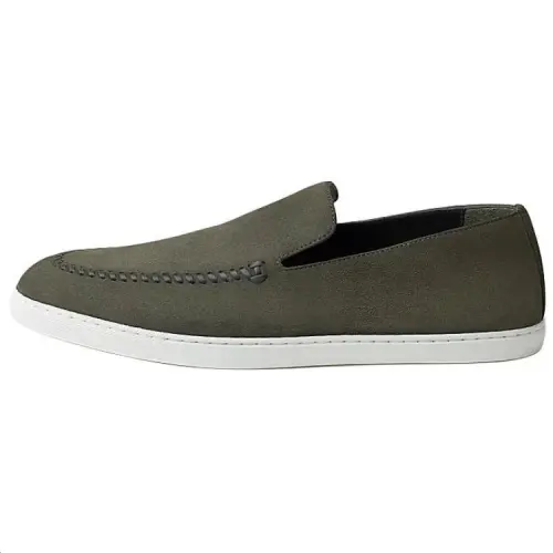 HERMES Mocassins Julian Casual Shoes Men's Green