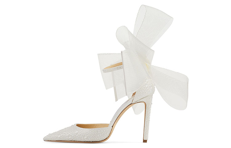 Jimmy Choo Averly Slim Heel High Heels 10cm Women's Ivory White