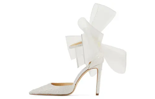 Jimmy Choo Averly Slim Heel High Heels 10cm Women's Ivory White