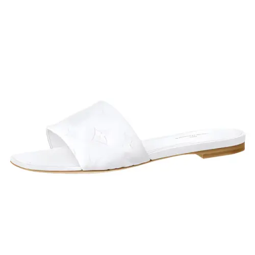 LOUIS VUITTON Revival Slide Slippers Women's White