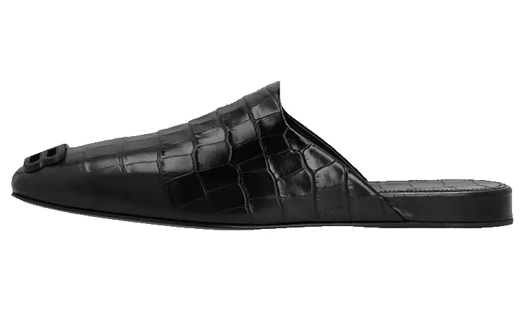 Balenciaga Cosy Closed Toe Slippers Men's Black