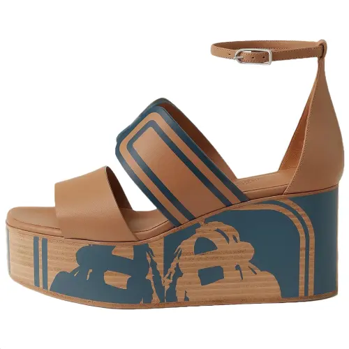 HERMES KALIS One Strap Sandals 9.5cm Women's Brown