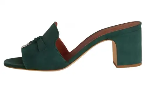 Loro Piana Slide Slippers 5.5cm Women's Green