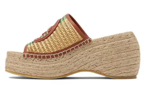 GUCCI Slide Slippers Women's Beige