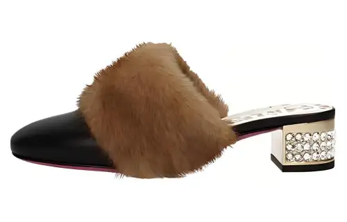 GUCCI Closed Toe Slippers Women's Beige