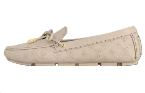 LOUIS VUITTON Gloria Loafers Women's Beige