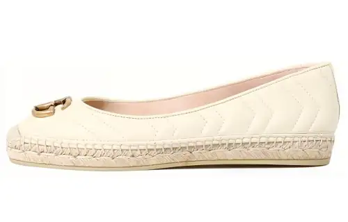 GUCCI Espadrilles Women's Cream White