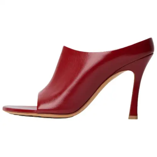 Bottega Veneta Slide Slippers 9cm Women's Red