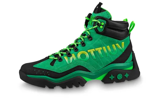 LOUIS VUITTON Millenium Ankle Boot Green Black