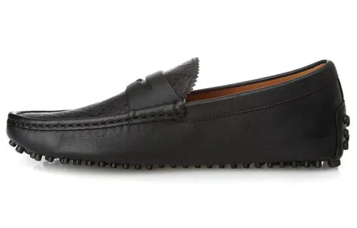 GUCCI Gommino Loafers Men's Black