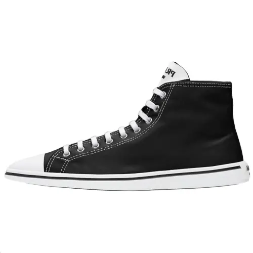 PRADA Synthesis High top Stylish Skateboarding Shoes Women's Black