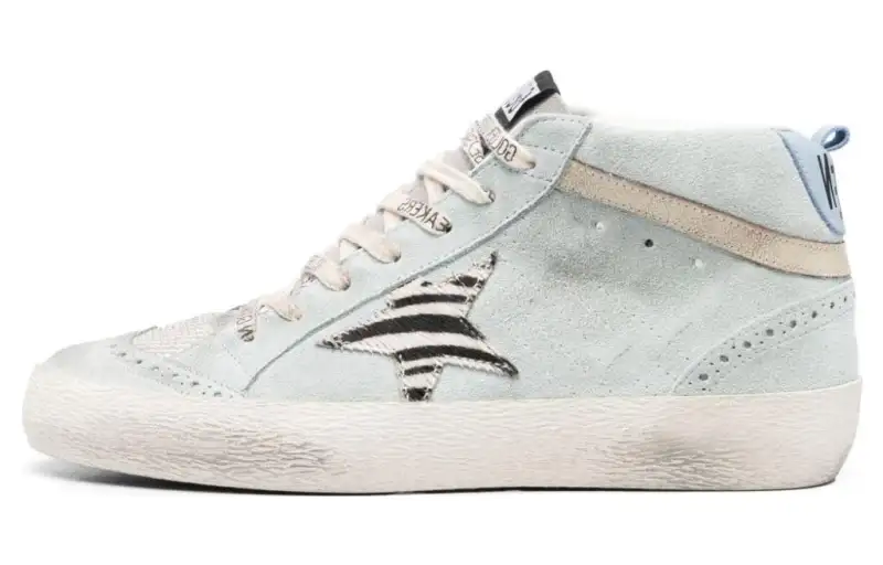 Golden Goose Mid Star Mid top Skateboard Shoes Women's White