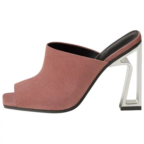 HERMES Lovely Slide Slippers 10.5cm Women's Pink
