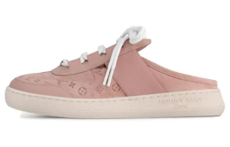 LOUIS VUITTON Lous Rubber Sole Closed Toe Slippers Women's Pink