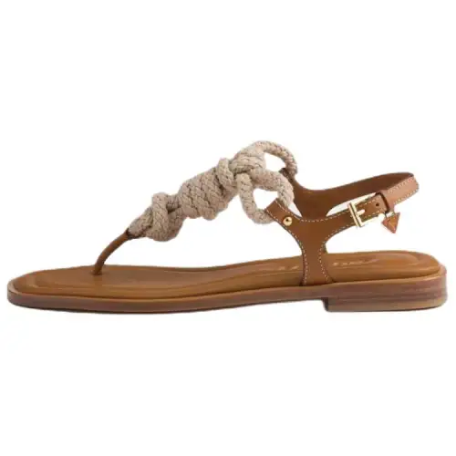 PRADA Leather One Strap Sandals Women's Brown