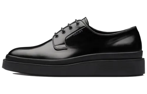 PRADA Leather Casual Leather Shoes Men's Black