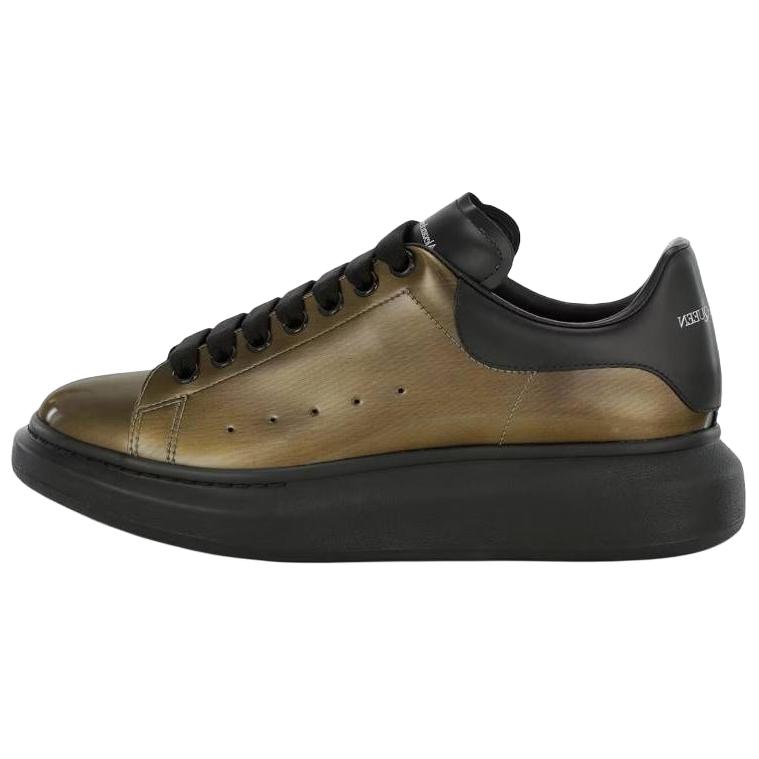 Мужские кеды Alexander McQueen Oversized (черно-золотые)