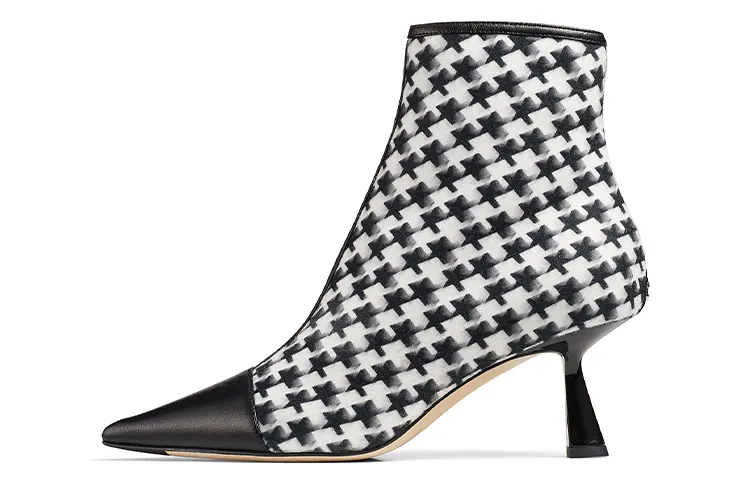 Jimmy Choo Ankle Boots 6.5cm Women's Black White