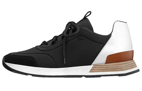 HERMES Low top Casual Shoes Men's Black White