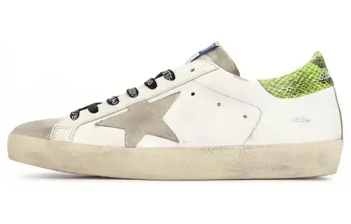 Golden Goose Super-Star White Snake Skin Green