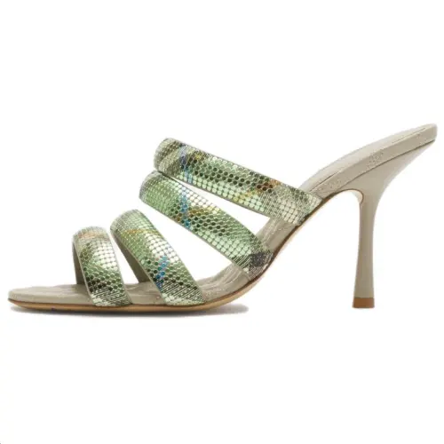 Burberry Mews Slide Slippers 9cm Women's Cyan