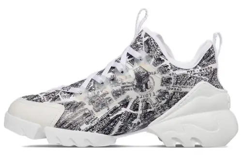 DIOR D Connect Low top Sports Casual Shoes Women's Black White