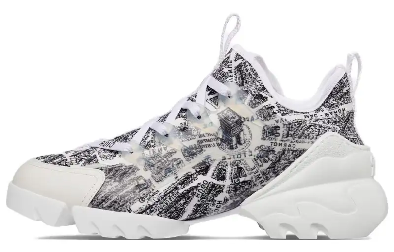 DIOR D Connect Low top Sports Casual Shoes Women's Black White