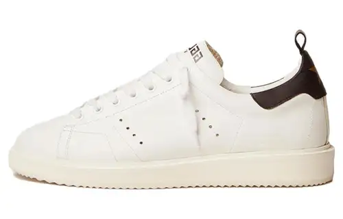 Golden Goose GGDB Starter Cow Leather Low top Skateboard Shoes Men's White