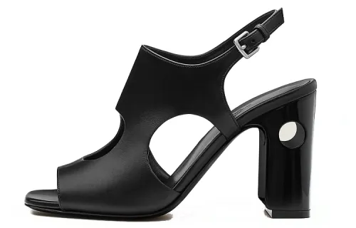 HERMES Electra One Strap Sandals Women's Black