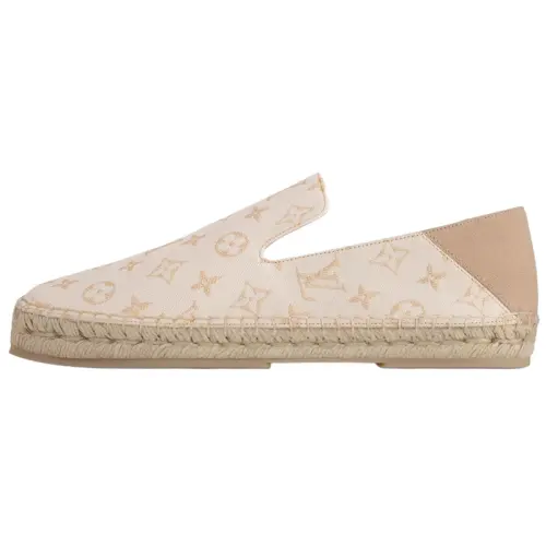 LOUIS VUITTON Bidart Fabric Casual Shoes Men's Light Umber