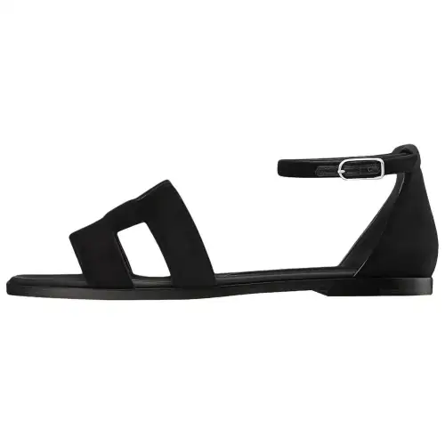 HERMES Santorini One Strap Sandals Women's Black