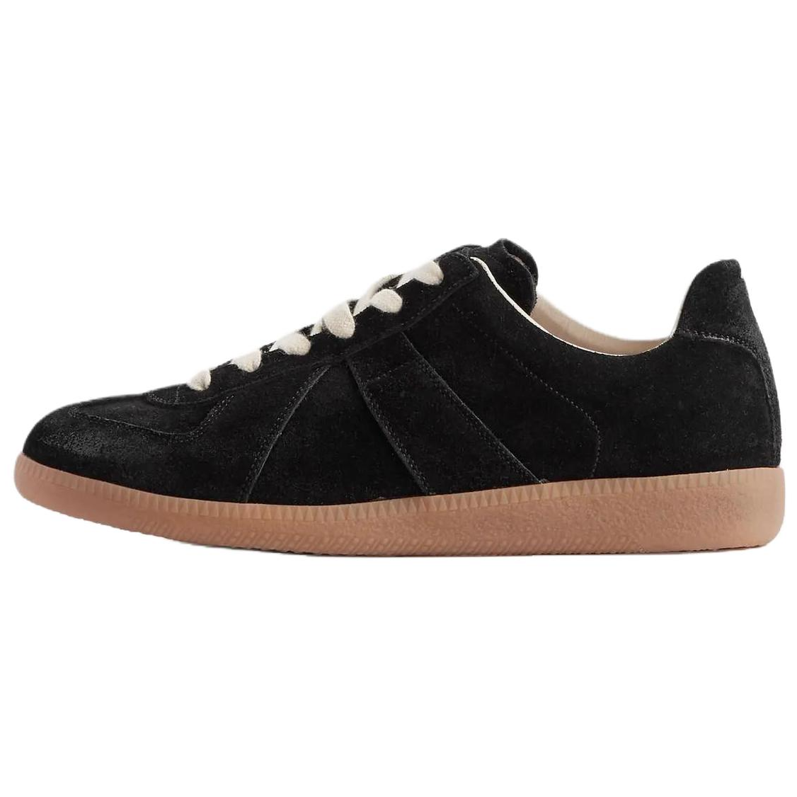 Maison Margiela Replica Cow Leather Low top Stylish Skateboarding Shoes Women's Black