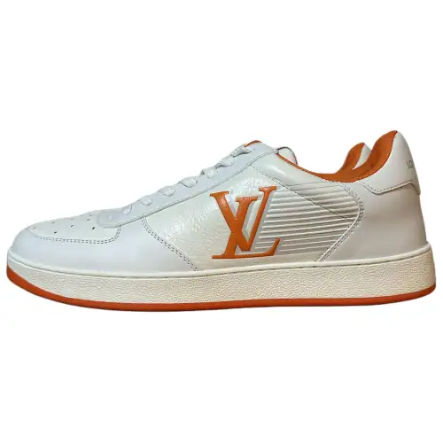 LOUIS VUITTON Rivoli Leather Low top Skateboard Shoes Men's White