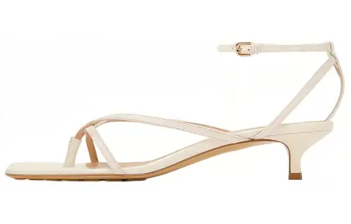 Bottega Veneta Stretch Buckle One Strap Sandals Women's White