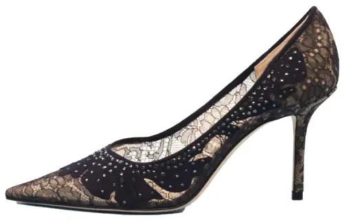 Jimmy Choo LOVE 85 Pointed Toe Slim Heel High Heels Women's Black
