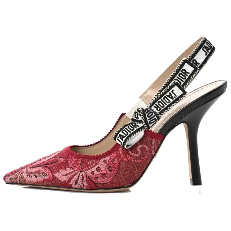 DIOR J'Adior Slim Heel High Heels Women's Cherry Red