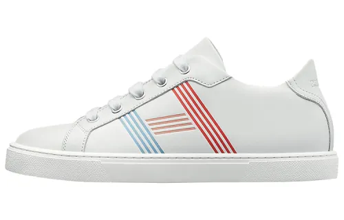 HERMES Avantage Leather Fashion Low top Skateboard Shoes Women's White