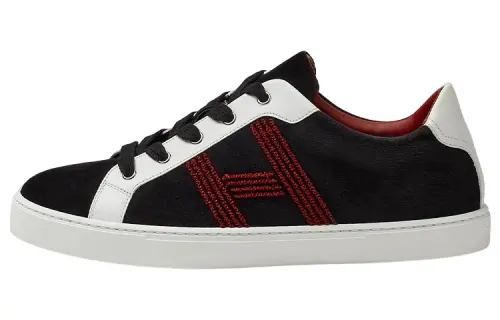 HERMES Avantage Lace Up Low top Stylish Skateboarding Shoes Men's Black
