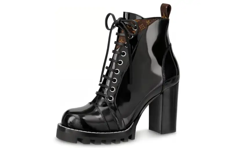 LOUIS VUITTON Lv Star Trail Ankle Boots 'Black With Conor Monogram' Women's