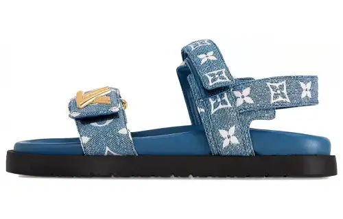 LOUIS VUITTON Sunset Beach Sandals Women's Blue