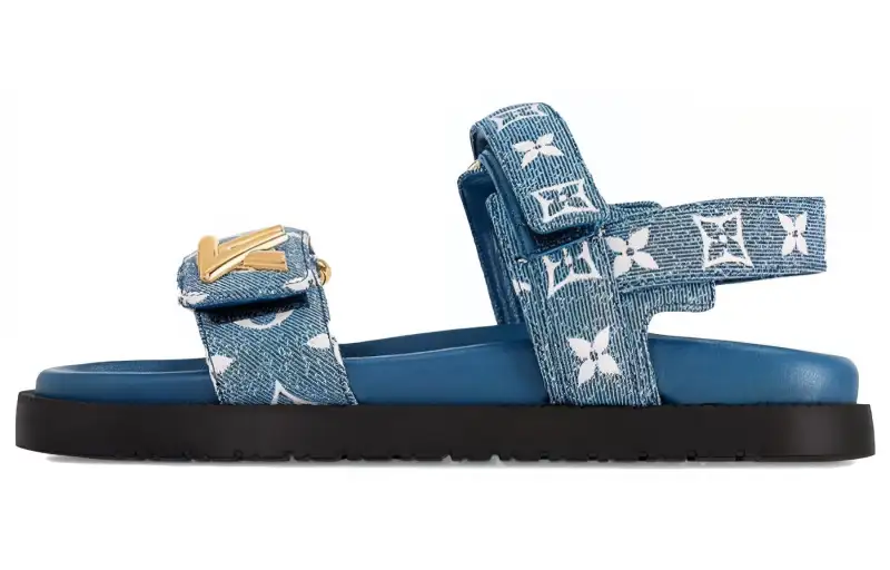 LOUIS VUITTON Sunset Beach Sandals Women's Blue