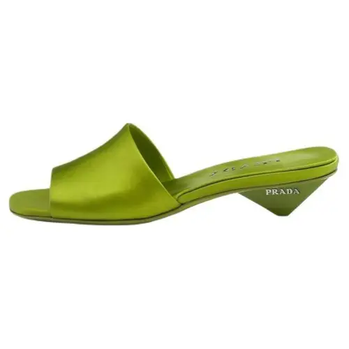 PRADA 35mm Triangle-heel Satin Mules