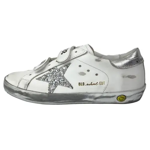 Golden Goose Old School Low top Stylish Skateboarding Shoes Women's White Silver