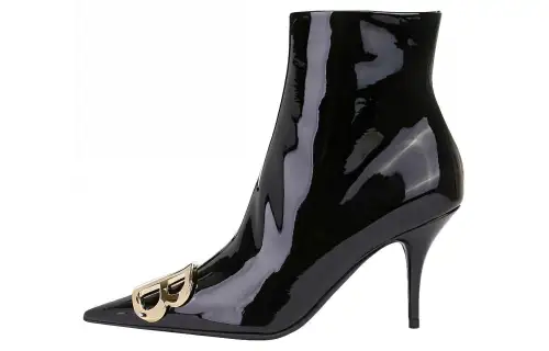 Balenciaga Cow Leather Ankle Boots 5CM Women's Black