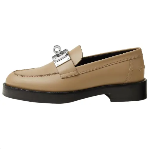 HERMES HOT Loafers Women's Yellow Brown