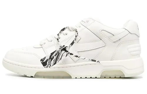 OFF-WHITE Out Of Office Sports Transparent Sole Low Top Fashion Sneakers Men's White