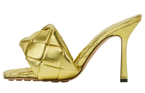 Bottega Veneta Lido Slide Slippers Women's Gold