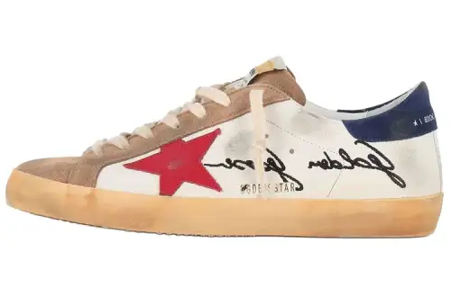 Golden Goose Super Star Leather Low top Stylish Skateboarding Shoes Men's Multicolor