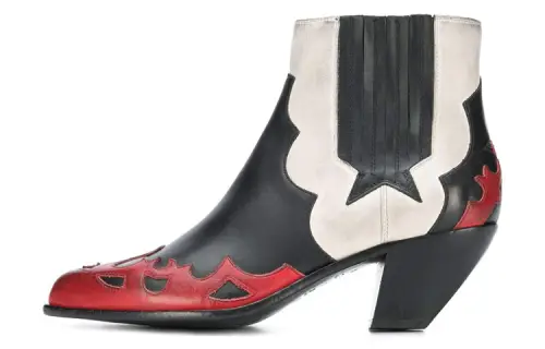 Golden Goose Ankle Boots Women's Black/White/Red