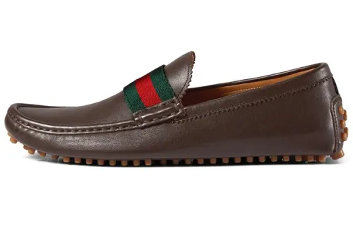 GUCCI Gommino Loafers Men's Low Top Brown